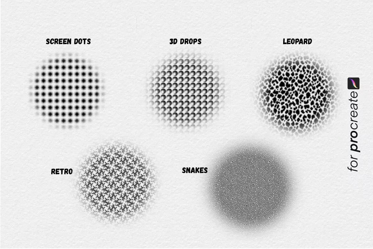 10款日式漫画专用网点Procreate笔刷 | Brushgalaxy - Manga Screentone Brush Set For Procreate _Qd3Xk8