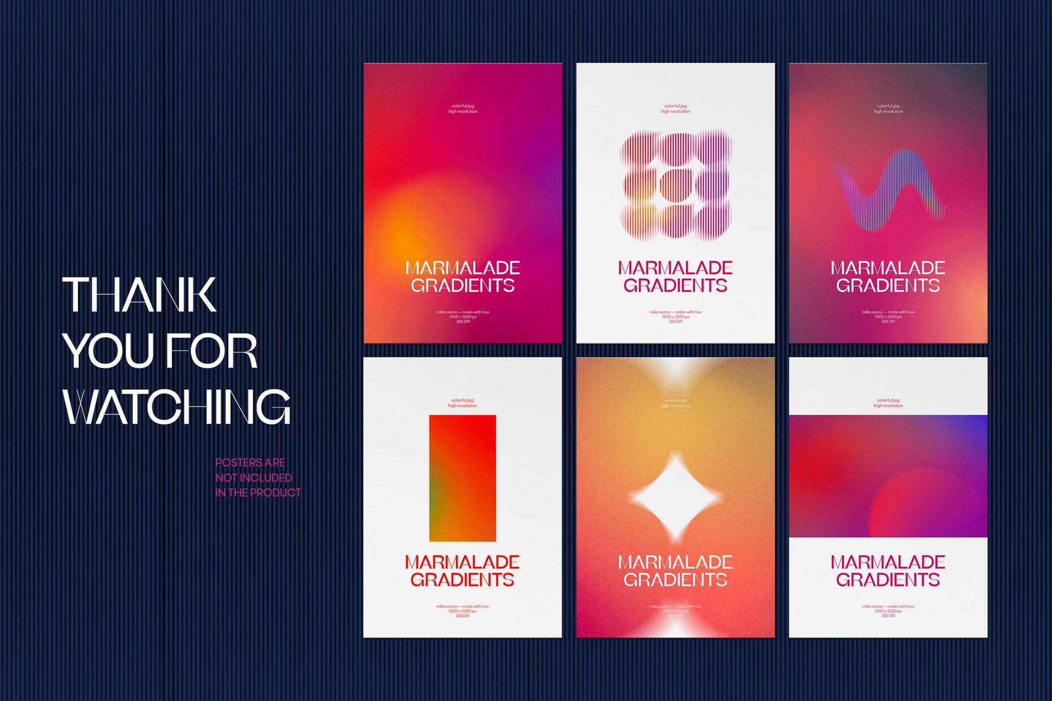 120+款复古未来抽象黑白线条全彩渐变图形PNG透明图层合集 | Marmalade Abstract Gradients & Shapes_DXEQD0