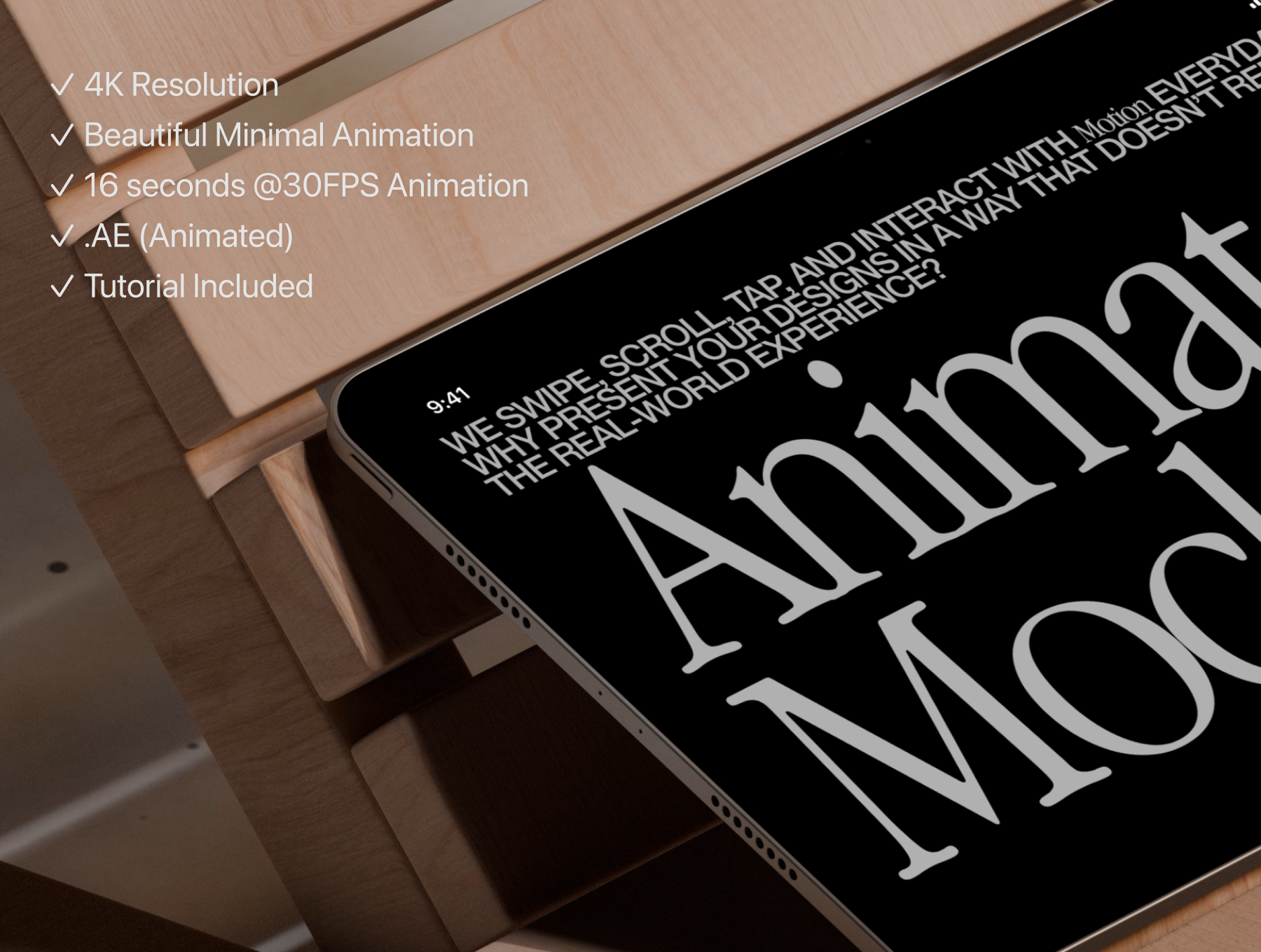 动态iPad Pro样机：为你的设计注入灵动视觉冲击力 | Animated iPad Mockup_Pfz09X