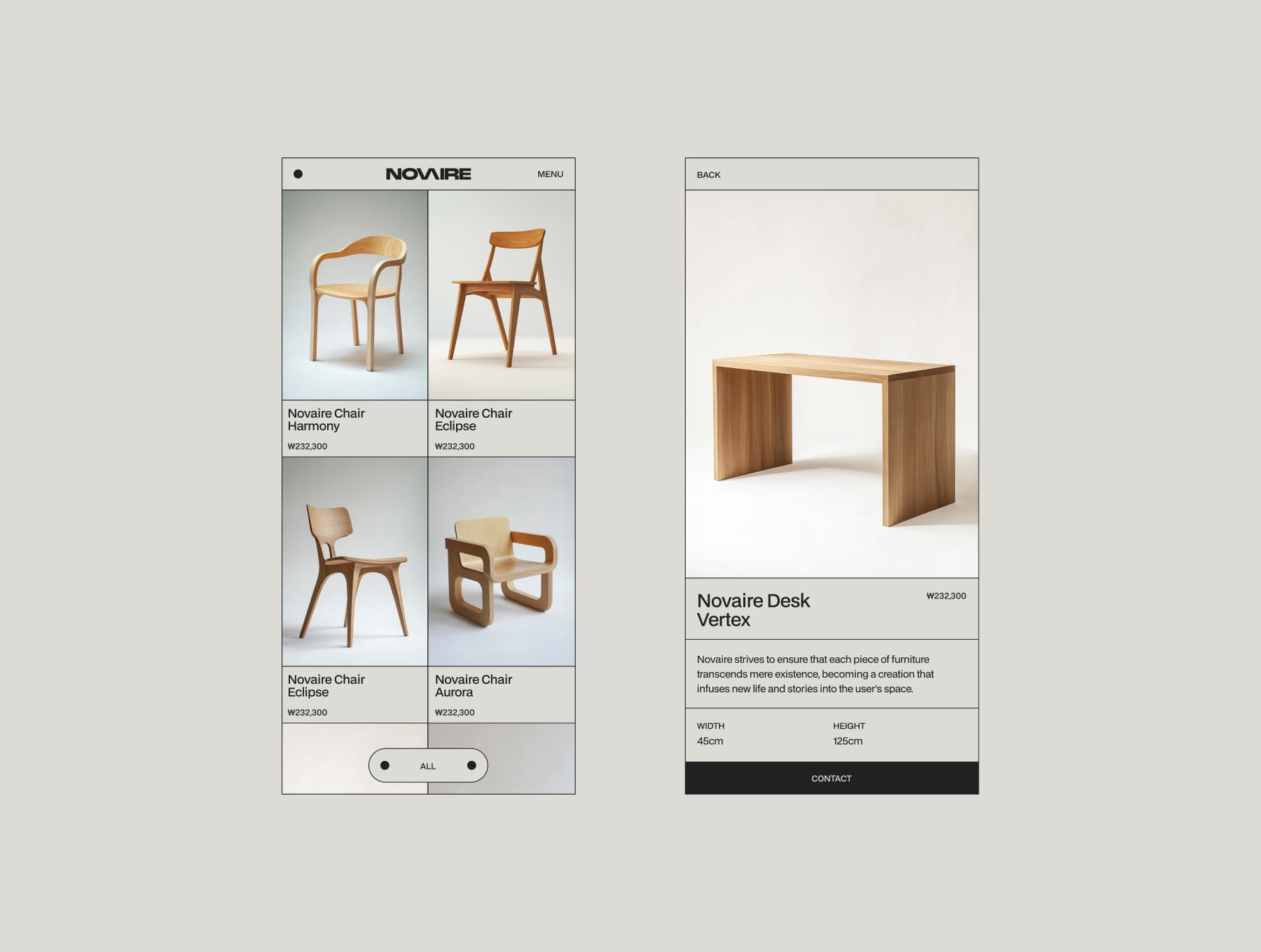 高端现代家具商城室内设计WEB网页Framer模板 | NOVAIRE - Figma website template_7e2wnZ