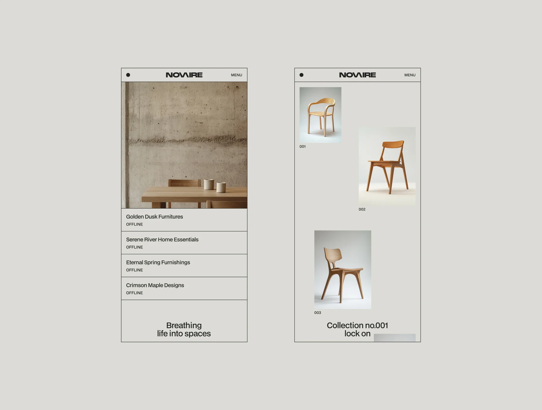 高端现代家具商城室内设计WEB网页Framer模板 | NOVAIRE - Figma website template_U86bU2