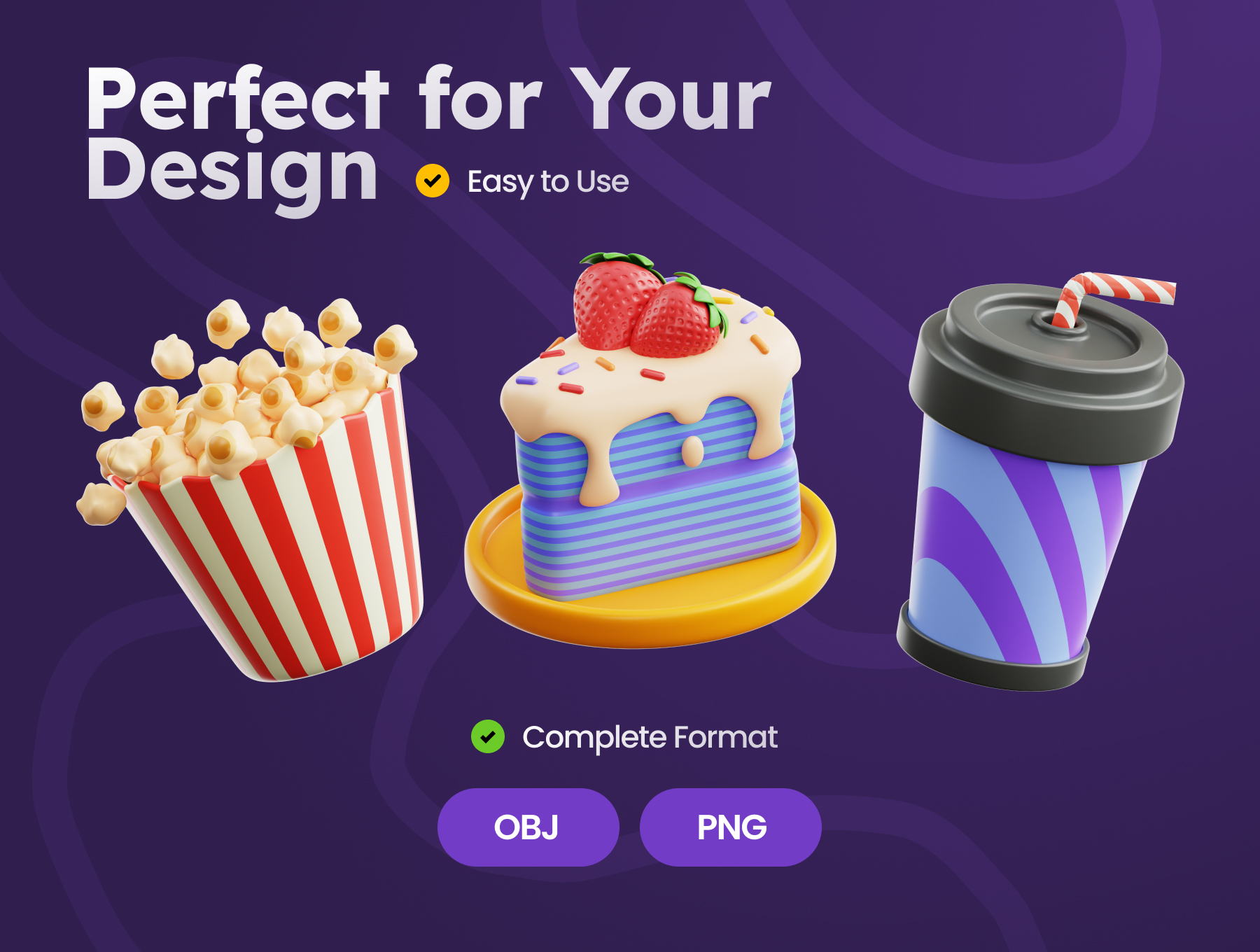 30个精美卡通汉堡炸鸡等西式快餐食品图标包 | Fast Foods 3D Icons_6z3ore